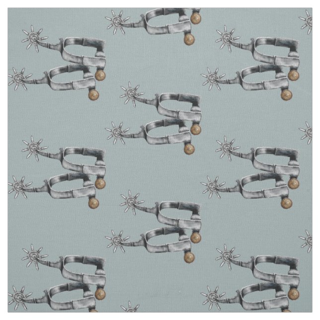 Silver spurs fabric (Swatch)
