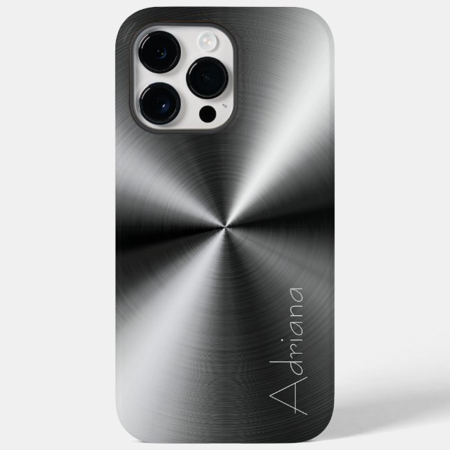 Silver Stainless platinum Steel Print Case-Mate iPhone Case (Back)