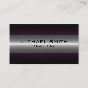Silver Stainless Steel Look #4 Business Card