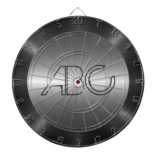 Silver Stainless Steel Metal 2 Dartboard (Front)