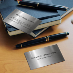 Silver Stainless Steel Metal Business Card