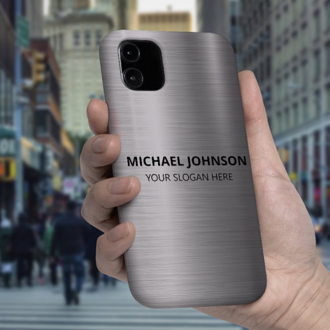 Silver Stainless Steel Metal Case-Mate iPhone Case (Creator Uploaded)