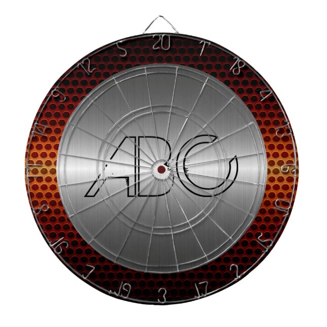 Silver Stainless Steel Metal Dartboard (Front)