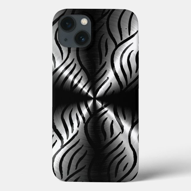 Silver Stainless Steel Metal Elements Case-Mate iPhone Case (Back)