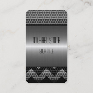 Silver Stainless Steel Metal Hole Business Card