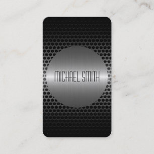 Silver Stainless Steel Metal Hole Business Card