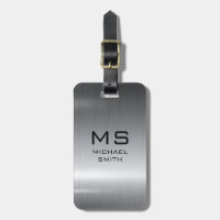 Silver Stainless Steel Metal Luggage Tag