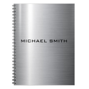 Silver Stainless Steel Metal Notebook