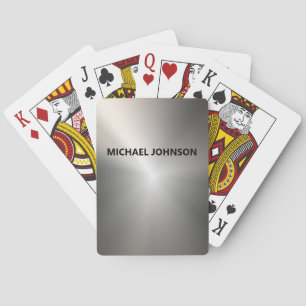 Silver Stainless Steel Metal Playing Cards