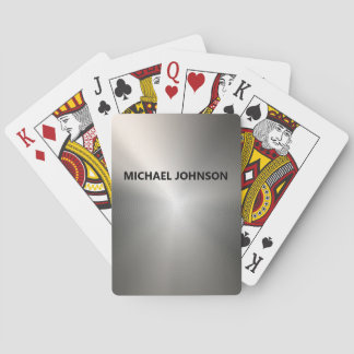 Silver Stainless Steel Metal Playing Cards