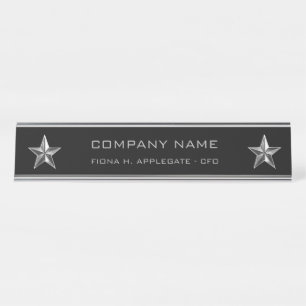 Silver Star Company Executive Desk Name Plate