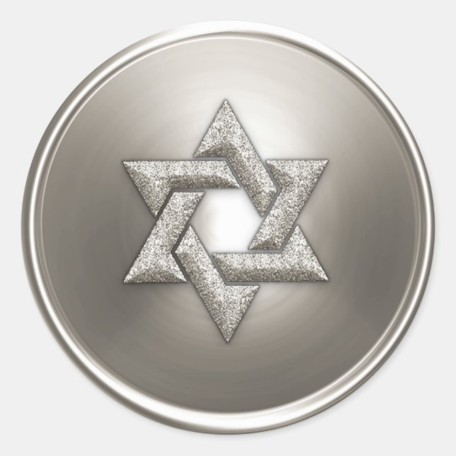 Silver Star of David Envelope Seal (Front)