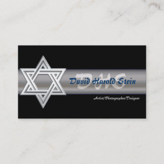 Silver Star of David Jewish Business Cards
