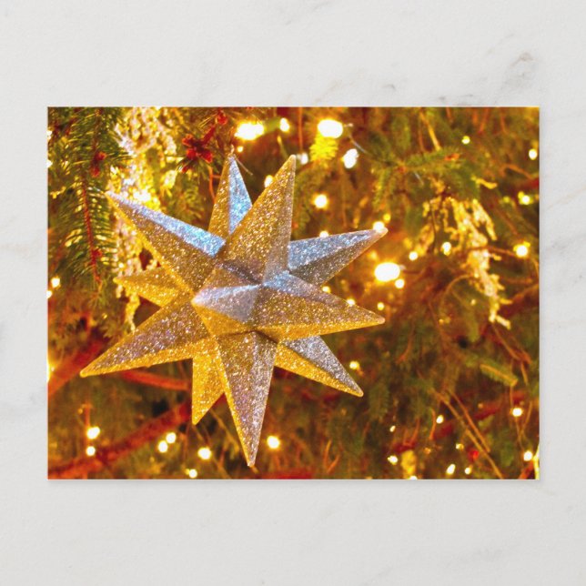 Silver Star Ornament Postcard (Front)