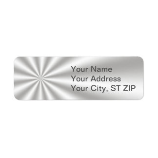 Silver Starburst Address Labels