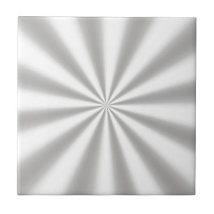Silver Starburst Ceramic Tile