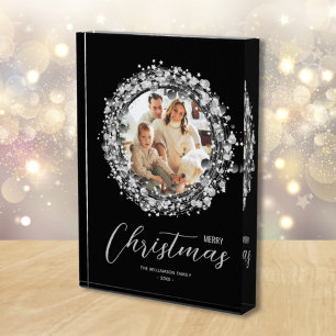 Silver Stars Custom Family Photo Block