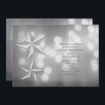 Silver Stars & Elegant Bokeh Lights Engagement Invitation<br><div class="desc">Silver Stars & Elegant Bokeh Lights Engagement Invitations. Customise for any event.</div>