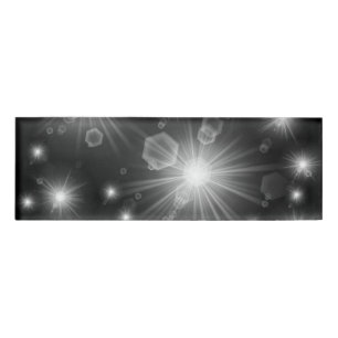 silver stars name tag