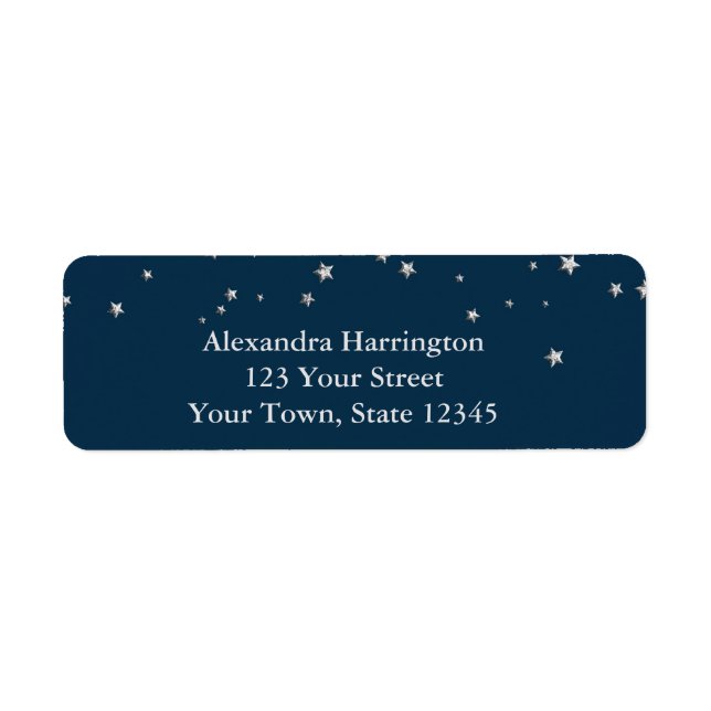 Silver Stars on Blue, Christmas (Front)