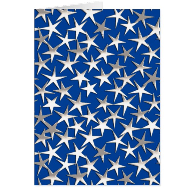 Silver stars on cobalt blue (Front)