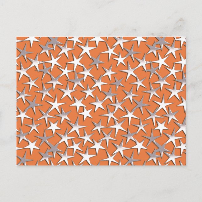 Silver stars on copper postcard (Front)