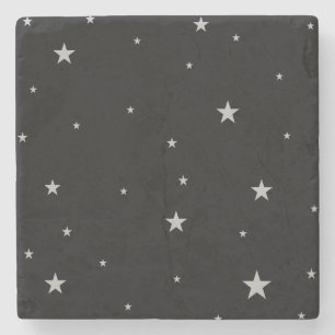 Silver Stars Stone Coaster