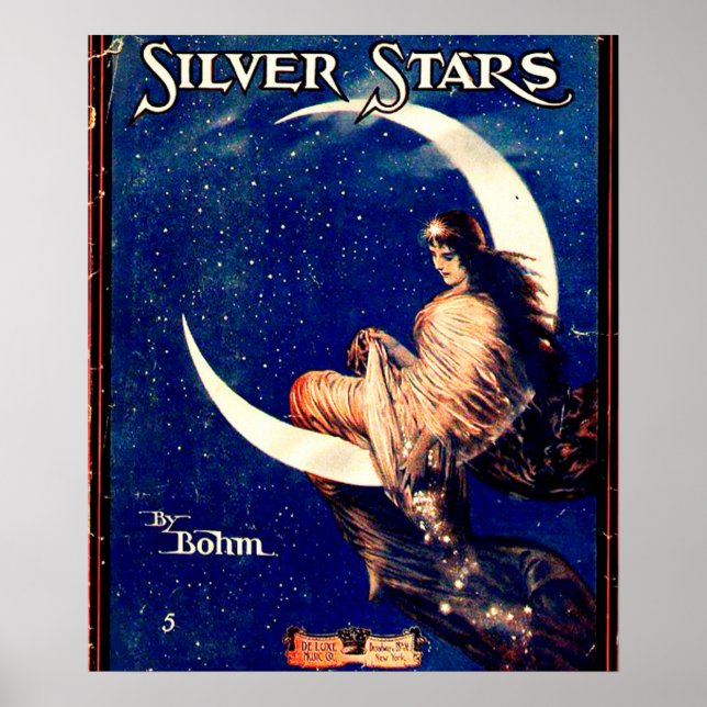 Silver Stars Vintage Poster (Front)