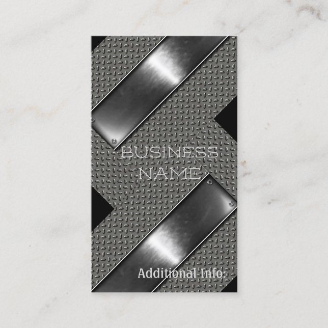 Silver Steel Business Card 2 (Front)