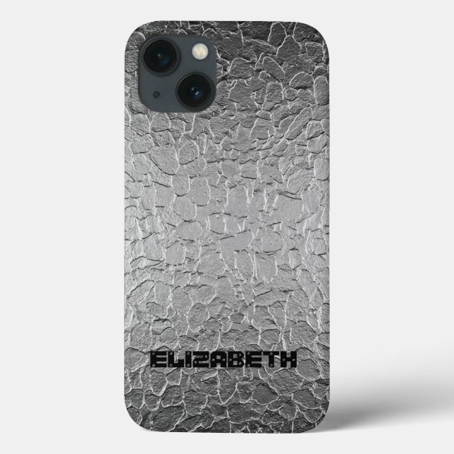 Silver Steel Metal Case-Mate iPhone Case (Back)
