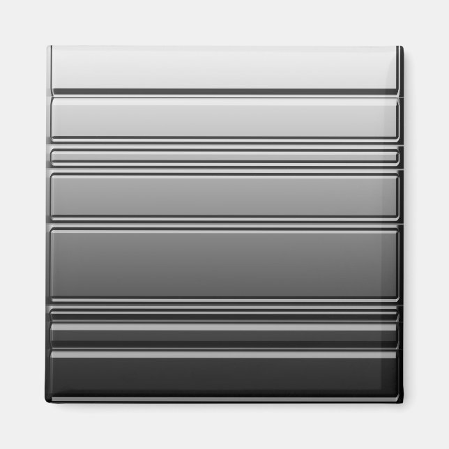 Silver Steel Square Magnet by Heard_ (Front)