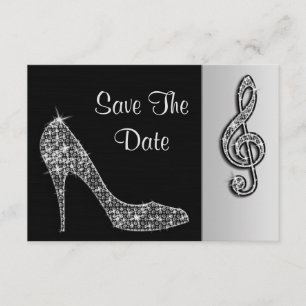 Silver Stiletto & Treble Cleft 50th Save The Date