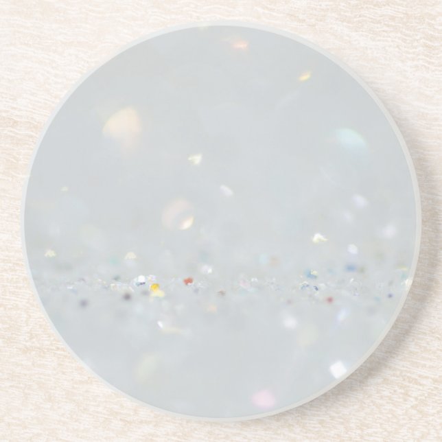 Silver Stone Gary Gold Marble Purple Glitter Coaster (Front)