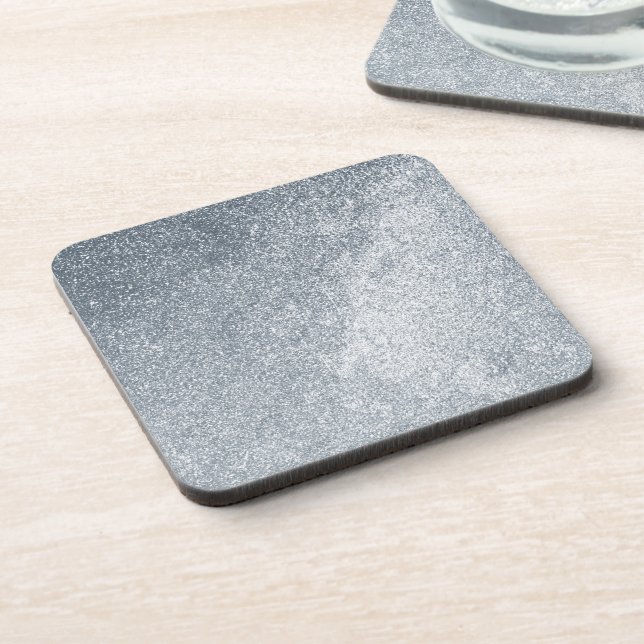 Silver Stone Gary Gold Marble Purple Glitter Coaster (Left Side)