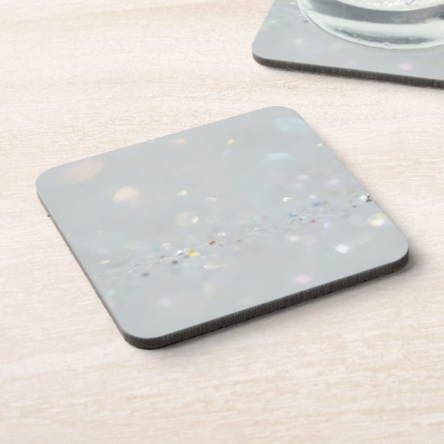 Silver Stone Gary Gold Marble Purple Glitter Coaster (Left Side)