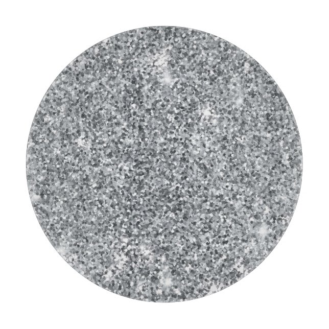 Silver Stone Gary Gold Marble Purple Glitter Cutting Board (Front)