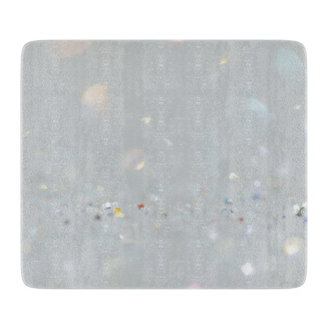 Silver Stone Gary Gold Marble Purple Glitter Cutting Board (Front)