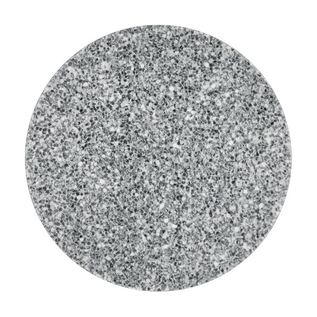 Silver Stone Gary Gold Marble Purple Glitter Cutting Board (Front)