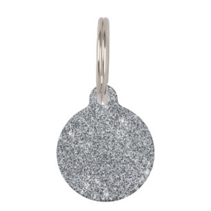 Silver Stone Gary Gold Marble Purple Glitter Pet Tag