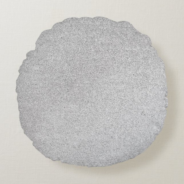 Silver Stone Gary Gold Marble Purple Glitter Round Cushion (Front)