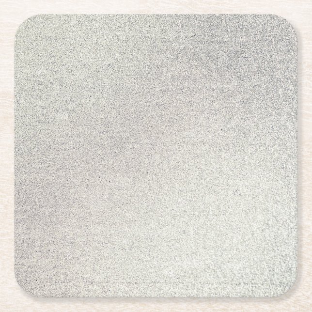Silver Stone Gary Gold Marble Purple Glitter Square Paper Coaster (Front)