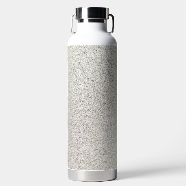 Silver Stone Gary Gold Marble Purple Glitter Water Bottle (Front)