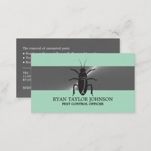 Silver Strip - Black Cockroach - Pest Control Business Card