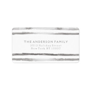 Silver stripes address label