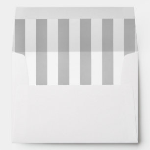 Silver Stripes Modern Wedding Envelope