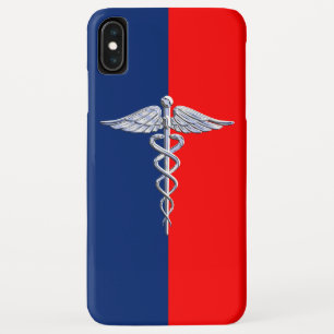 Silver Style Caduceus Medical Symbol League iPhone XS Max Case