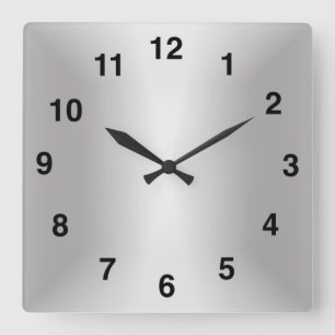  Silver Stylish 🕰️ 25th Anniversary Special Square Wall Clock