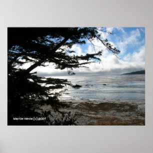 Silver Sunset at Carmel Poster