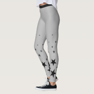 silver super star leggings