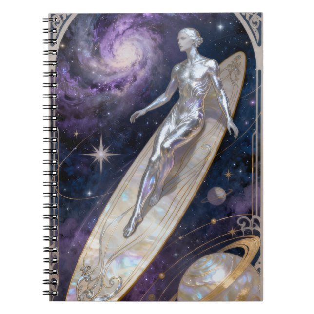 Silver Surfer Art Nouveau Notebook (Front)